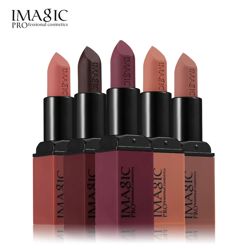 

Professional Imagic Brand Makeup Matte Lipstick Set Pumpkin Color Long-lasting Lip Stick Beauty Rouge Batom Cosmetics