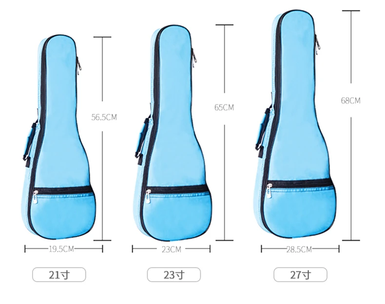 Укулеле сумка чехол рюкзак плечевой ремень Оксфорд Прочный моющийся Мода Гавайские гитары укулеле Gig Bag чехол большого размера для 21 23 26 28 30 дюймов
