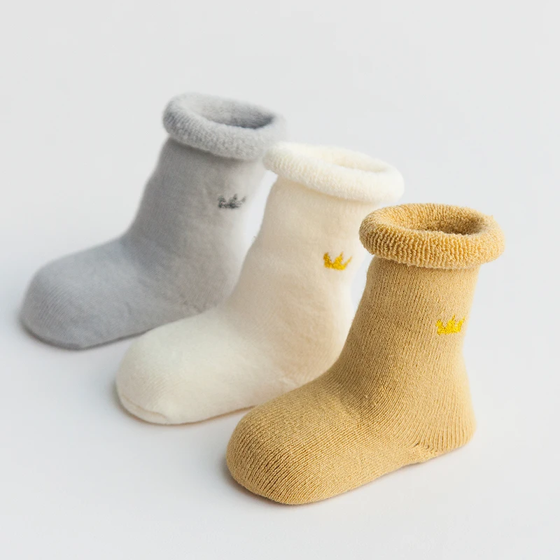 Разноцветные ппартияные махровые детские носки осень-зима 3 пары/партия хлопковые носки для малышей качественные детские носки для маленьких мальчиков