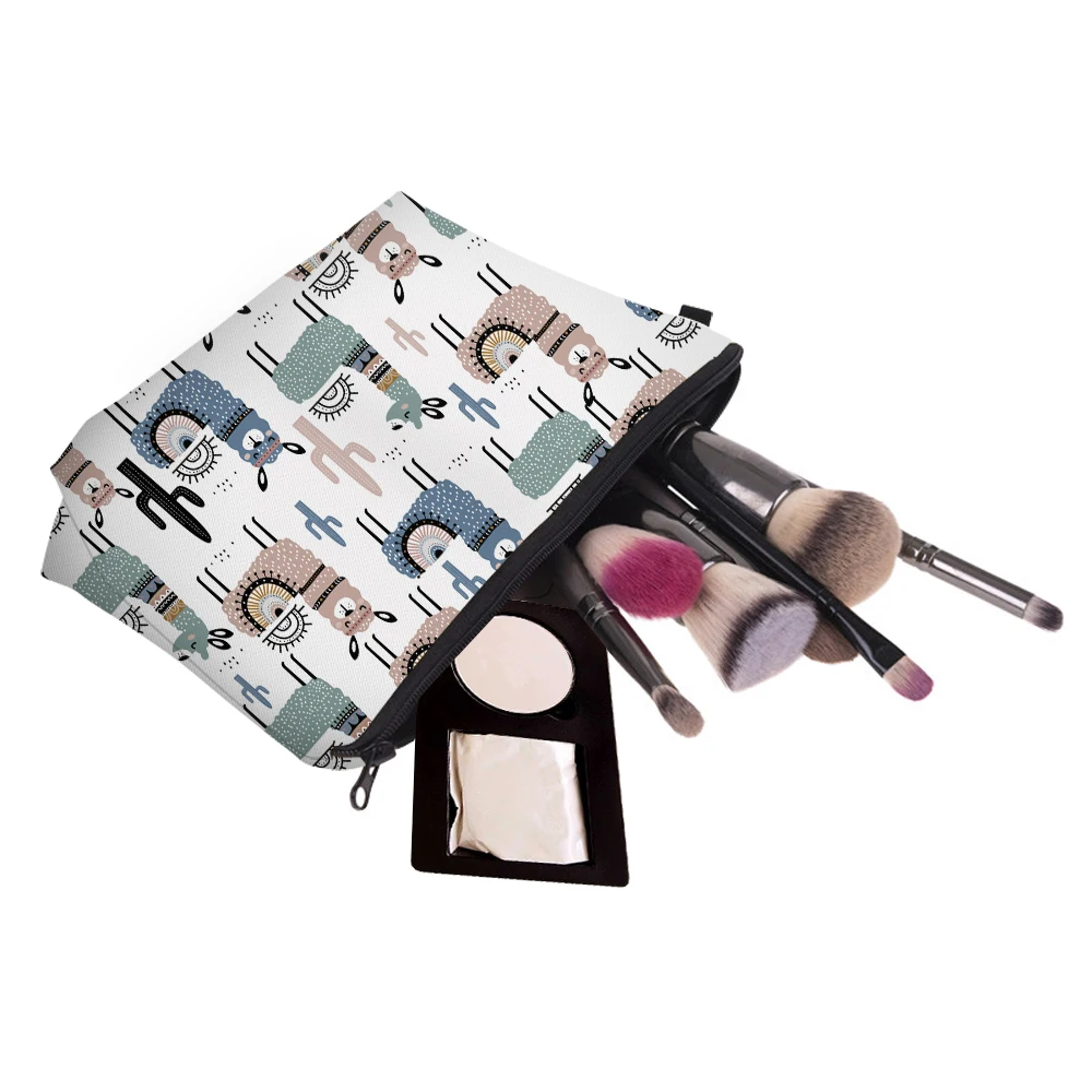 BBL "LLAMA" Милый принт макияж сумки с разноцветным узором Мандала кейс для косметики для путешествий женская косметичка Органайзер Сумка