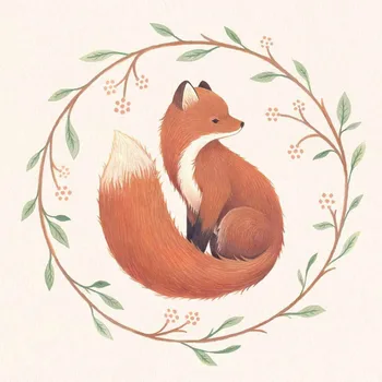 

5d diy fox cartoon broderies diamants decorate Diamond Mosaic painting full diamond Embroidery Patterns Rhinestones 1061