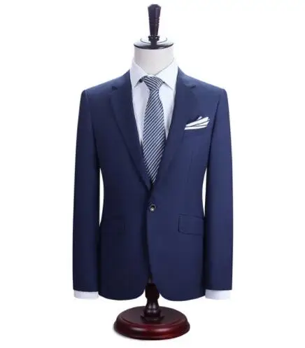 Для мужчин Костюмы Блейзер с брюками Slim Fit повседневное одна кнопка куртка для свадьбы DARO8158 - Цвет: 11
