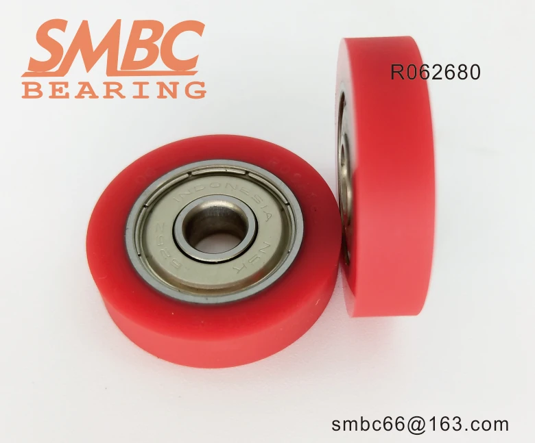 Kaufen 5 stücke [PU062685] Polyurethan umweltschutz PU Gummi Lager 626ZZ sortierung maschine schiebe roller pulley