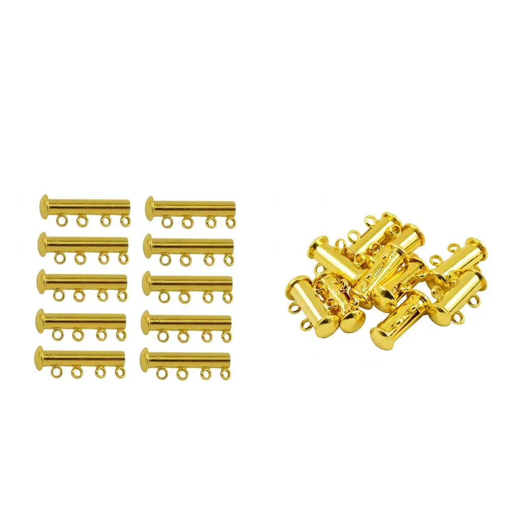 Buy 10 Sets Gold Tone Multi Strand Slide