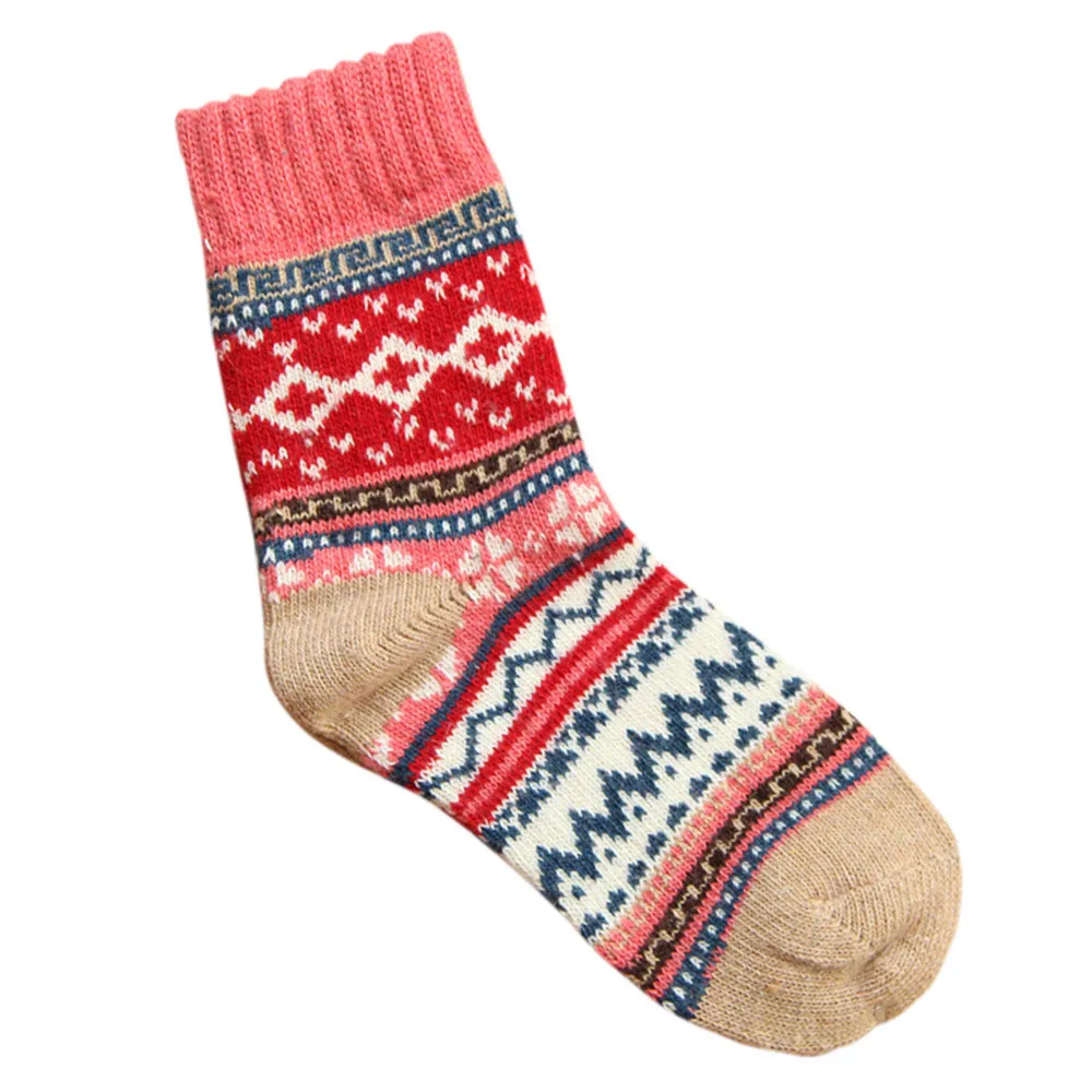Зимние термо кашемировые носки женские теплые носки из кроличьей шерсти женские плотные носки повседневные носки для девочек толстые подарочные носки 30H