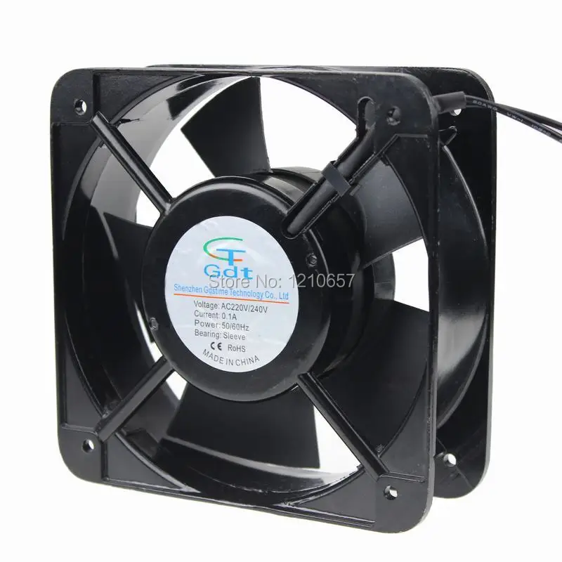 

5 шт./партия, охладитель для вентиляции Gdstime, 220 В, 240 В переменного тока, 2 провода, 15 см, 15050s, 150x50 мм