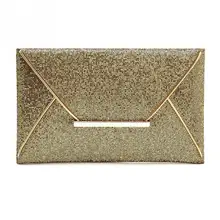 Women Bags luxury brand Evening Party Bag Envelope Gold Sequins Envelope Bag Purse Clutch Handbags Shiny Solid Ultrathin