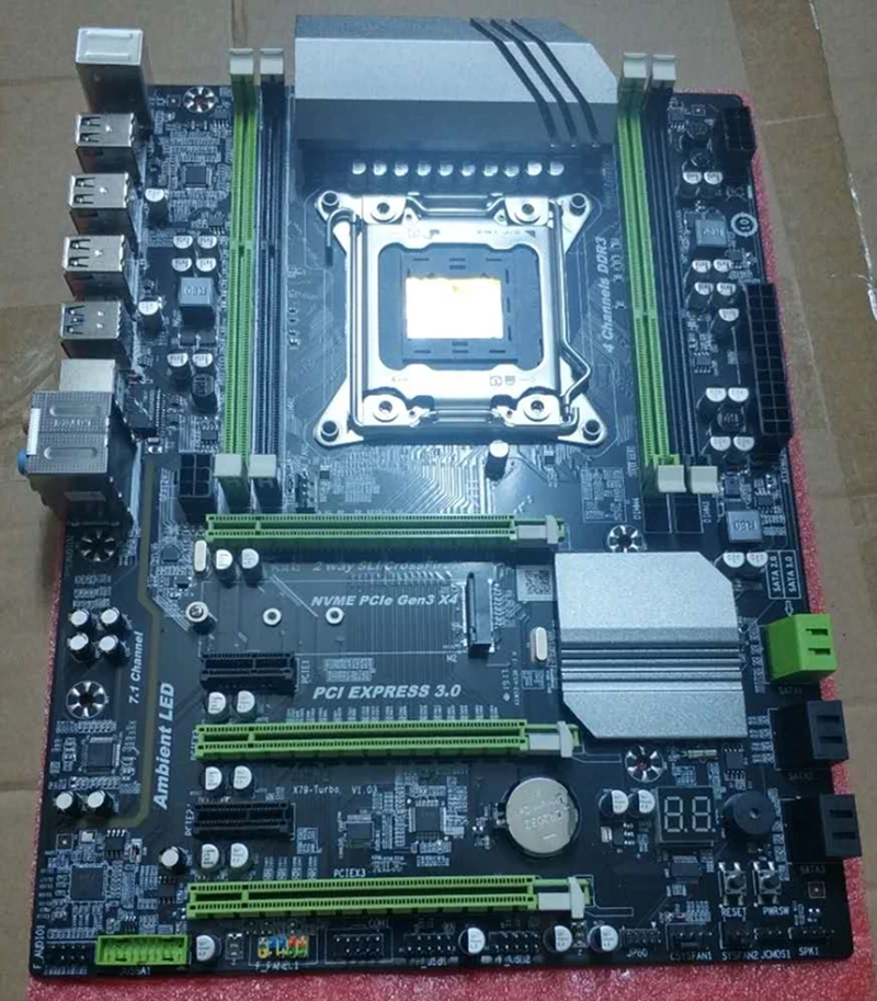 X79 материнская плата LGA2011 ATX USB3.0 SATA3 PCI E NVME M.2 SSD поддерживает регистр и память ecc