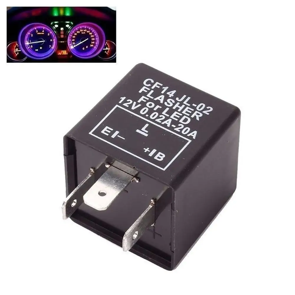 

CF14 JL-02 3-Pin Auto Car Turn Signal Hyper Fast Blink Flash LED Flasher Relay 12V DC