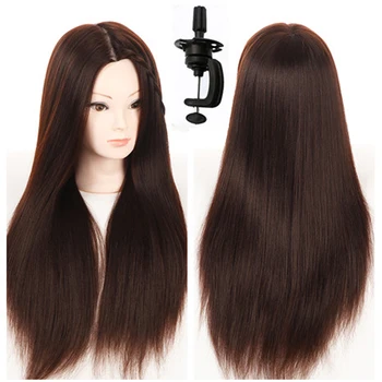 

Brown 26" Yaki Hair Training Head Mannequin Head Dummy Maniquies Women Cosmetology Mannequin Heads Hairdresser Mannequin Head