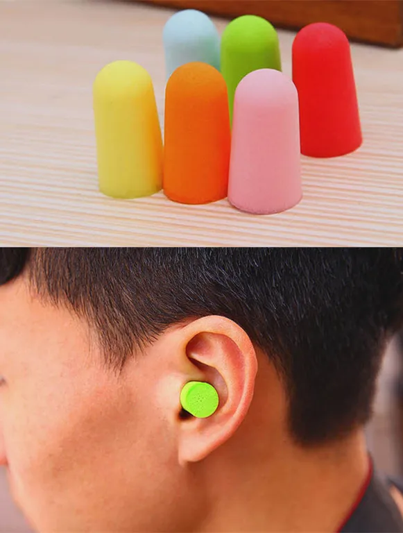

2PCS New Hot Soft Foam Ear Plugs For Travel Sleep Random Noise Prevention Earplugs Travel Sleep Noise Reduction