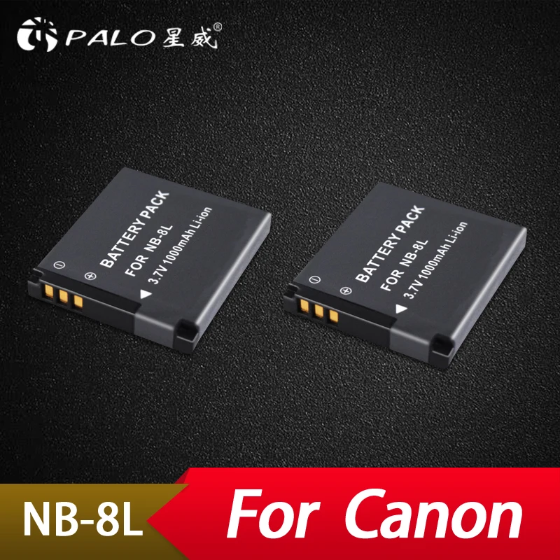 

Palo 2Pcs 1000mAh NB-8L NB8L 8L Li-ion Battery For Canon PowerShot A3300 A3200 A3100 A3000 A2200 A1200 IS Camera Battery Pack