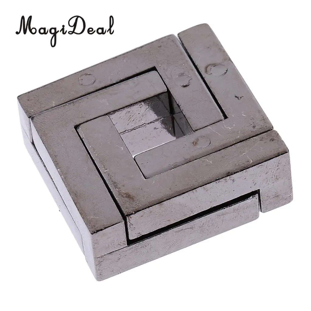 Educational Intelligence Mind Game Chinese Square Lock Puzzle Brain Teaser IQ Toy for Friends Children Adult Gift