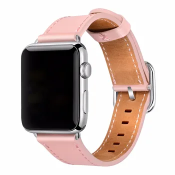 

XG440 Apple Watch Band 38mm Women 42mm Genuine Leather Replacement Wrist Strap with Adapters and Buckle for iWatch Accessories