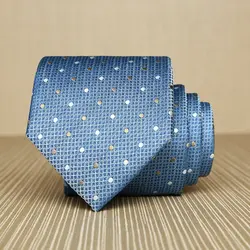 Распродажа высокое качество Для мужчин Галстуки дизайнеры Мода Англия Бизнес Синий Галстук Формальные 7 см галстук для костюм Свадебная