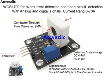 

WCS1700 for overcurrent detection and short circuit detection With Analog and digital signals Current Rang:0-70A 0.033V/1A