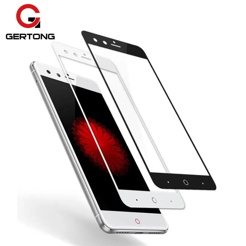 

GerTong Full Cover Tempered Glass For ZTE Nubia Z11 mini Z11 Max Blade V8 Blade A2 Plus M2 Lite Z17Mini Screen Protector Film