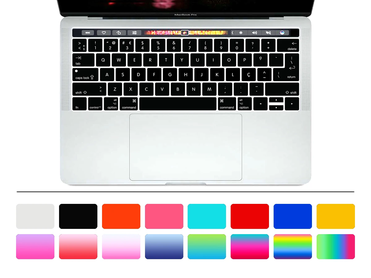 Чехол для клавиатуры силиконовый чехол Macbook Pro 13 дюймов A1706 15 A1707 с сенсорной