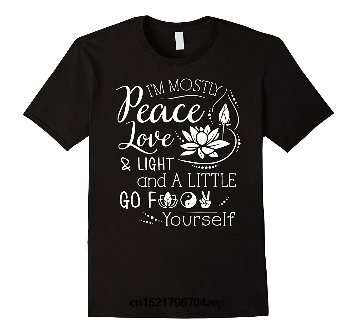 Мужская футболка I'm Mostly Peace Love and Light и маленькая Футболка спортивная новинка wo men