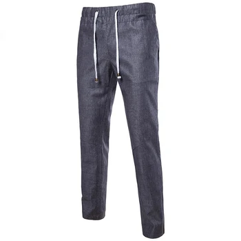 

2018 Slim Straight Men Casual Pants Man Sping Summer New Fashion Plus Size 38 Pocket Trousers in Men's Casual Pants High Quality