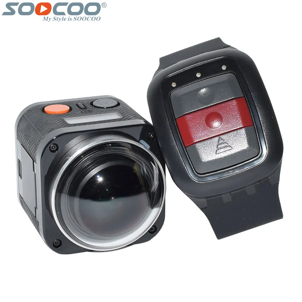 SOOCOO 360H Wifi 360 Degree Panorama VR 4K Camera 1080P 60fps Full HD LCD Screen Mini Sport Action Camera with Remote Controller