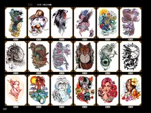

waterproof henna tattoo stickers long duration large arm art makeup wolf clock skeleton beauty girl temporary tattoo stickers