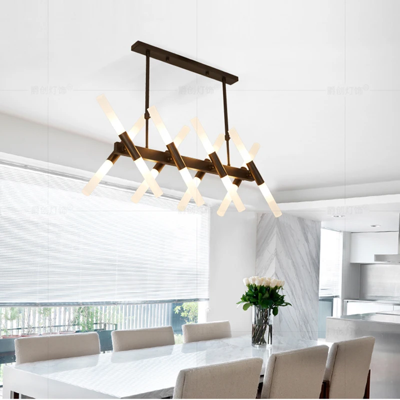 Золотая прямоугольная люстра современные люстры для столовой G9 AC 110V 220V