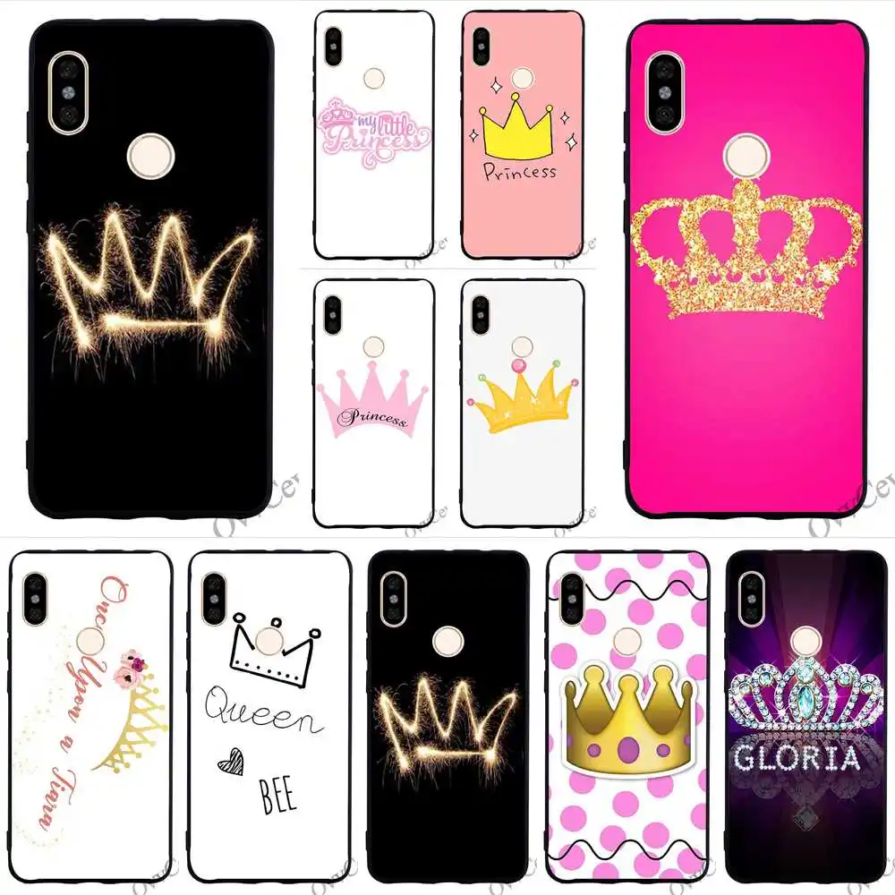 buy Hybrid PRINCESS Queen boss crown king Phone Cover for Xiaomi Redmi 6A Case 4A 4X 5 Plus 5A Prime Note 5 6 Pro Cases