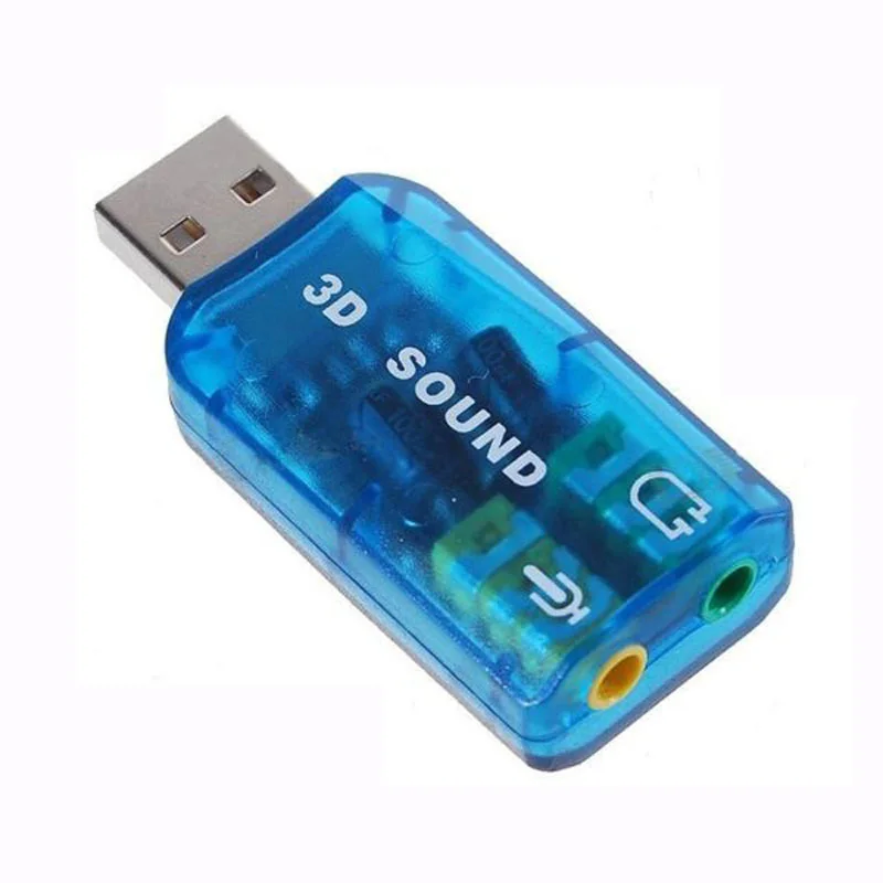 

800X USB to 3D Audio USB External Sound Card Adapter 5.1 Channel Sound Professional Microphone 3.5mm Interface De Audio