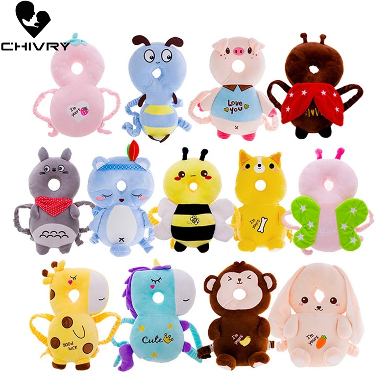 

Chivry Baby Pillow Head Protection Pad Toddler Headrest Cartoon PP Cotton Sleep Baby Anti Fall Cushion for Baby Protect