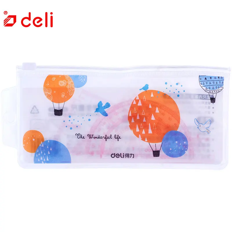 

Deli Stationery Accessories Math Ruler Sets 4 Sets/Pack Multi-functional Ruler Student Drafting School Office Supplies Wholesale