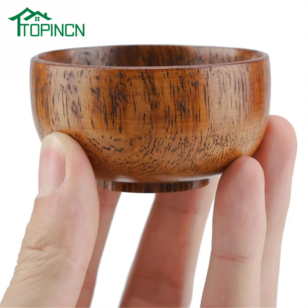 7 x 3.5 cm Handmade Portable Natural Wood Cup 70 ml Wooden Heat