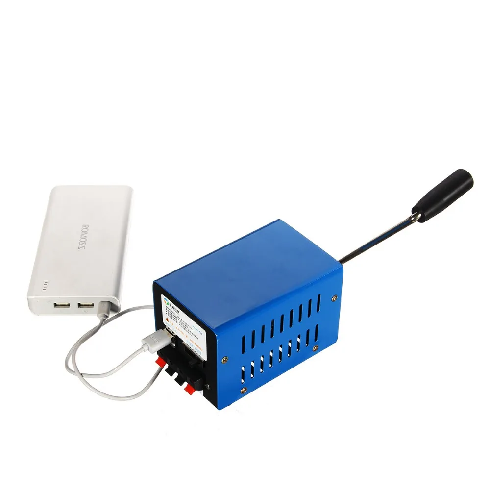 Ручной Динамо зарядное устройство Портативное аварийное Ручное Зарядное USB