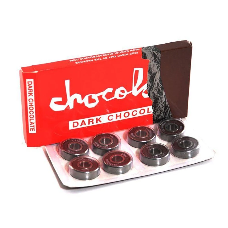

Original Chocolate Skateboard Bearing 8pcs/Box Dark Chocolate ABEC-3 Chrom Steel Speed Bearings for skateboard