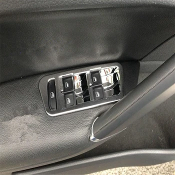 

WELKINRY car auto cover for VW Golf 7 MK7 VII 2013-2018 ABS chrome armrest regulator door window lifter switch button knob trim