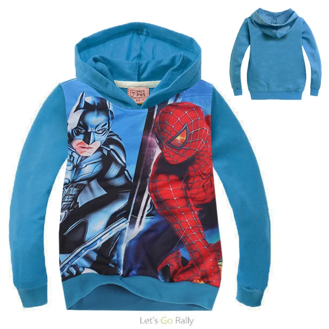 

2017 New boys top shorts t-shirts for kids baby children's spiderman spring cartoon children t shirts clothing superman hoodies