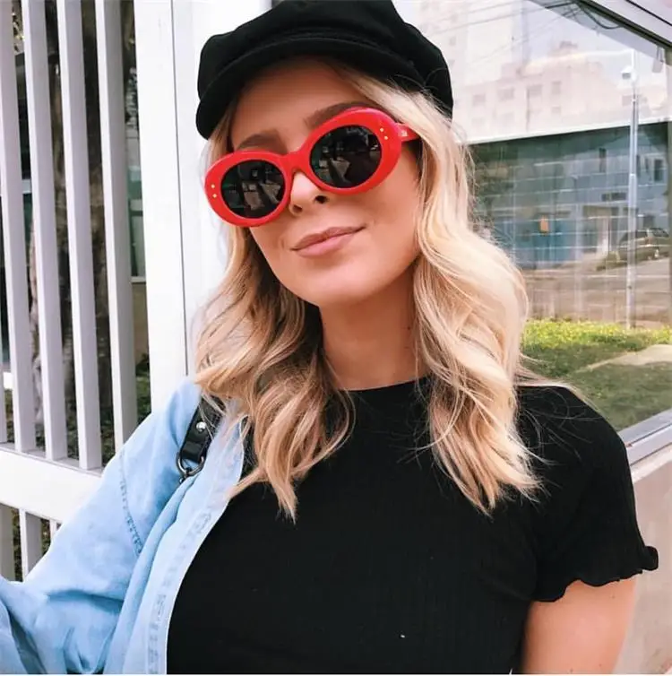 Ретро Солнцезащитные очки женские брендовые овальные большие рамки винтажные солнцезащитные очки мужские оттенки для женщин 2018 заклепки