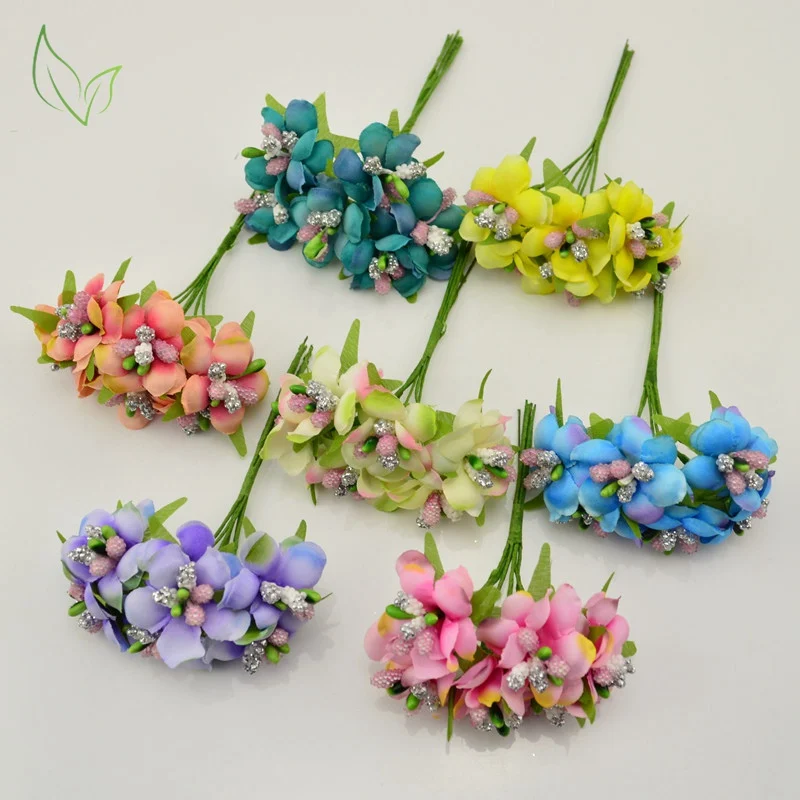 

12 pcs 3cm artificial stamens bud berry flowers Cheap for wedding pralines box decoration scrapbooking diy wreaths fake flowers