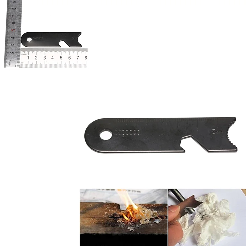

NEW 2019 outdoor camping hiking survival flint scraper square type outdoor survival tool hot sale !