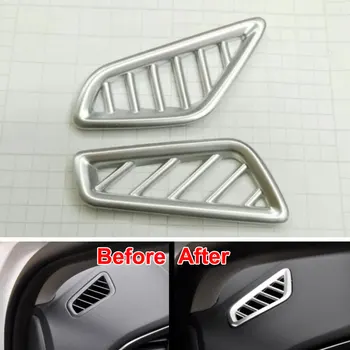 

Car styling 2Pcs/set ABS Interior Front Air Vent Outlet Air Condition Cover Decoration Frame Trim Fit For Hyundai Elantra 2016