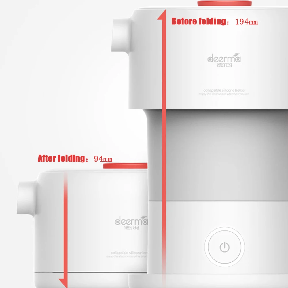 Xiaomi Mijia Deerma 0.6L складной портативный чайник для воды ручной Электрический колба для воды горшок авто защита от пауэрта проводной чайник