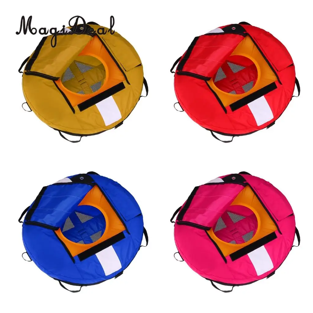 High Visibility Freediving Buoy Safety Inflatable Training Float for Scuba Diving, Spearfishing, Snorkeling - 4 Colors Available