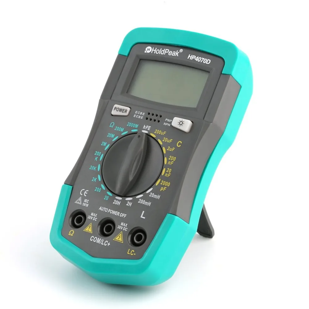

HP4070D Mini Digital Multimeter Resistance Meter Capacitance Tester Inductance Transistor Test HoldPeak Electrical Instruments