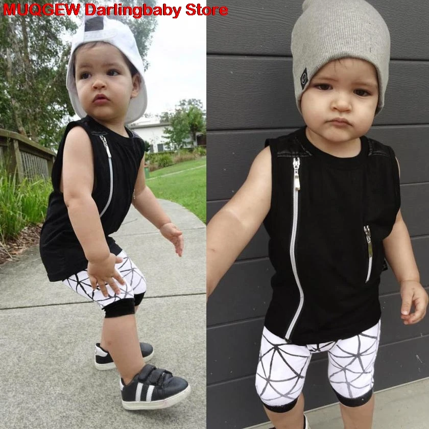 

New Kids Clothes Children Clothing Boys Clothes Vest Summer Top Shorts Pants Outfits Fashion Cool Sundress Casual Daily Costume