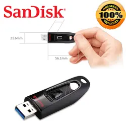 SanDisk USB Флешка 32 ГБ пластиковый USB-накопитель высокое Скорость USB Stick 16 ГБ Pen Drive реальная Ёмкость 64 г 128 г USB Flash Бесплатная доставка