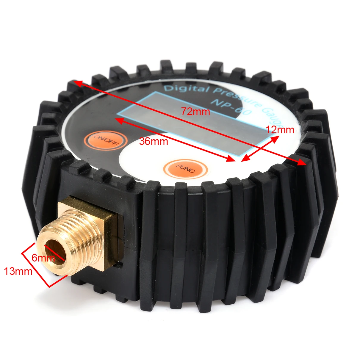 1 шт. NP-60 G1/4 цифровой манометр 0-200PSI батарея мощность газовый тестер инструмент DC 3 в