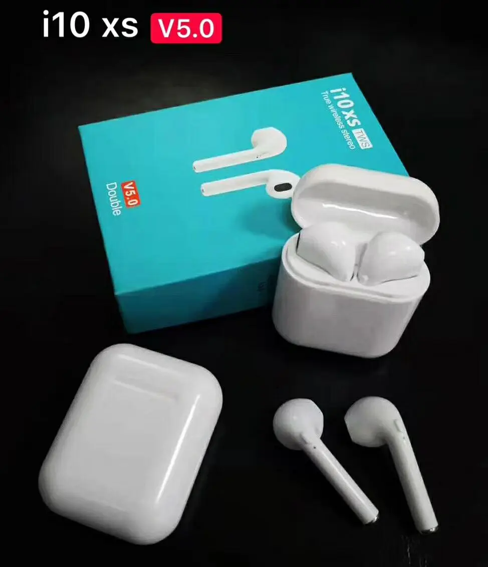 

New Wireless Bluetooth 5.0 i10 XS TWS Earphones Automatic pairing Earbuds With Charging Box With Mic For IOS Andriod Phone