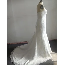 Strapless Lace Mermaid Wedding Dress Factory Custom Make Real Photo