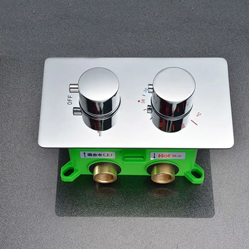 Термостатический смеситель для душа, смесительный клапан, 2 или 3 способа, скрытый, легко монтируемый, латунный скрытый клапан, настенное крепление, 11-023