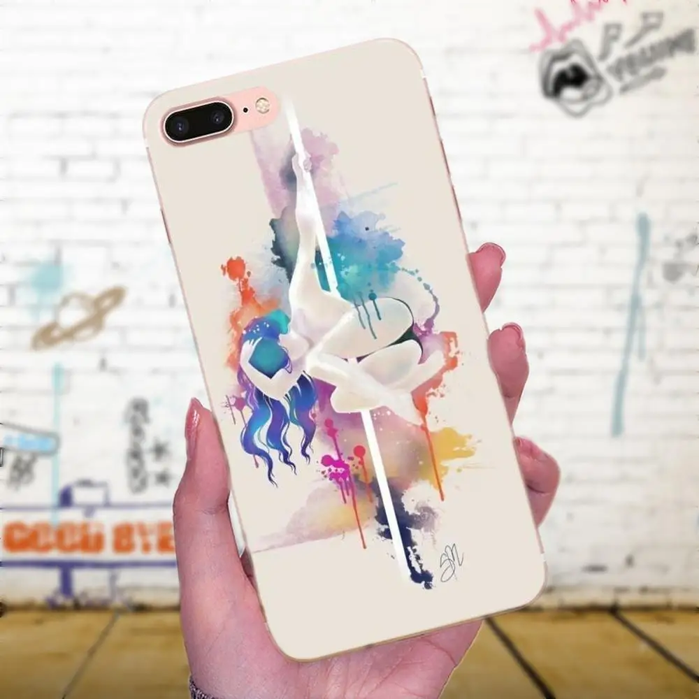 Для танца на шесте занятий фитнесом рисунок из ТПУ для Huawei Mate 7 8 9 10 20 P8 P9 P10 P20 P30 Lite
